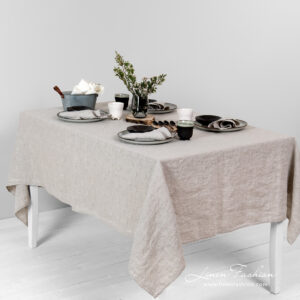 Grey linen tablecloth, Solo.