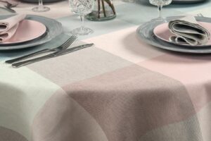 KARO Duk rund/oval lys grå