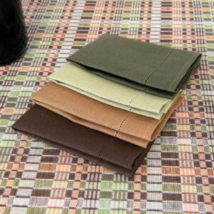 VIOLA Duk rund/oval brun grønn