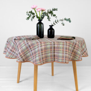 VIOLA Duk rund/oval brun grønn