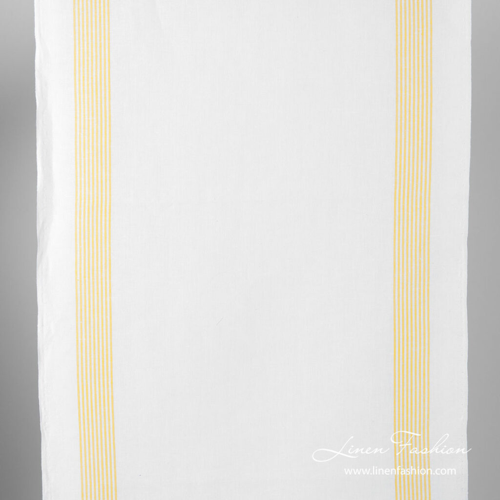 Fabric with yellow stripes