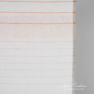 Linen cotton fabric with horizontal stripes