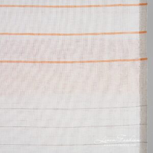 Linen cotton fabric with horizontal stripes, for kitchen towels