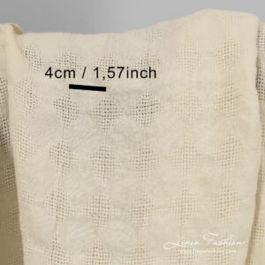 Linen fabric in vanilla colour.