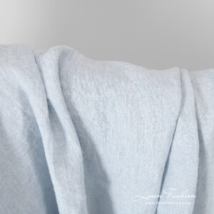 washed blue linen, width 145cm.