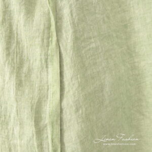 light green linen fabric width 145cm.