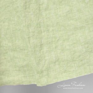 light green linen fabric melange.