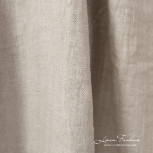 Linen chevron beige vasket 14 herringbone beige linen, width 145cm.