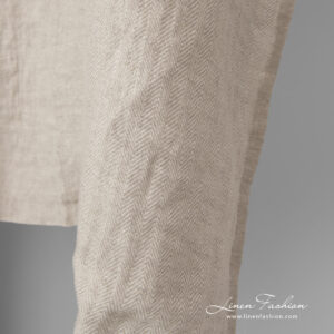 Linen chevron beige vasket 15 herringbone beige linen, melange.