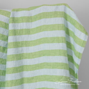 blue green striped linen.