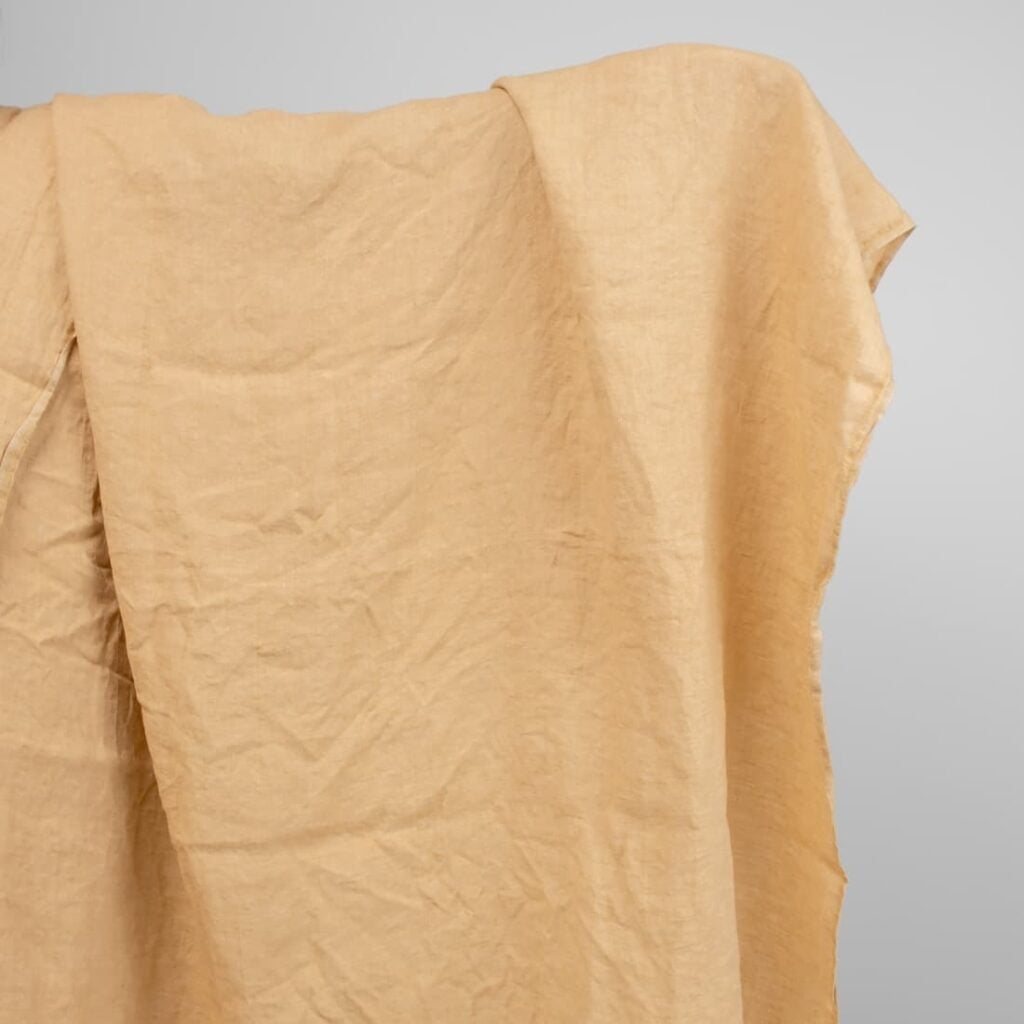 linen fabric yellow brown