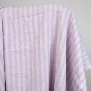linen lilac striped fabric