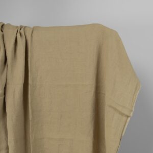 Washed linen fabric in greenish-beige
