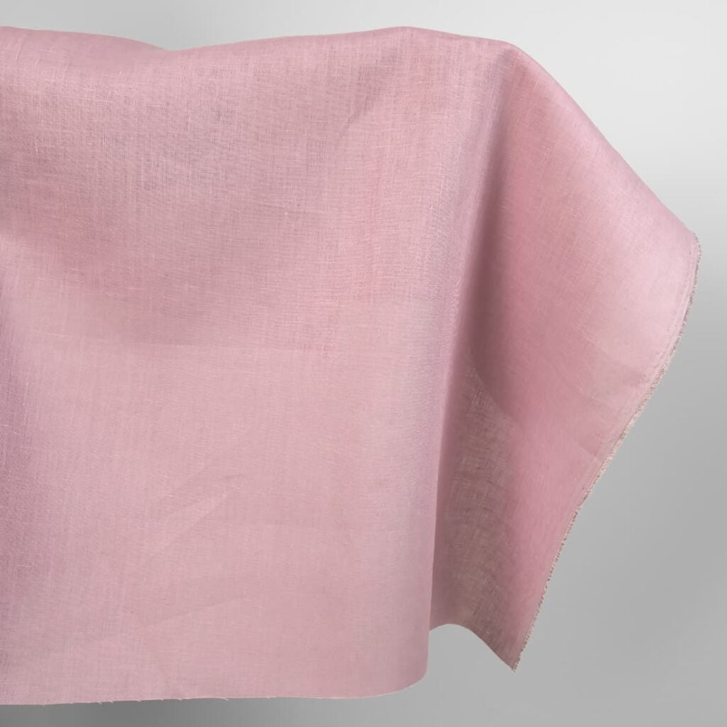 linen pink fabric