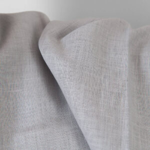 Linstoff ensfarget lys grå