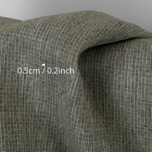 Linstoff grønn-svart småmønstret