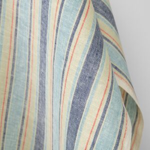 Linstoff vanilje blåaktige striper