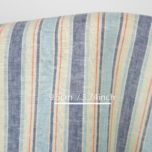 Linstoff vanilje blåaktige striper