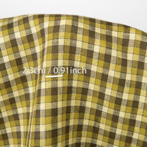 Linstoff gulgrønne ruter