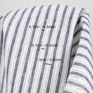 Stripes' width in cm & inches | 100% linen fabric