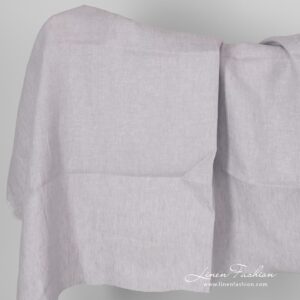 Ash lilac colour linen fabric.