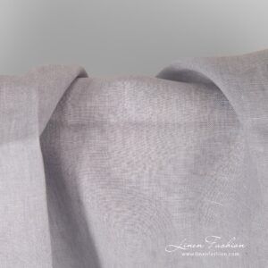 Linen fabric in ash lilac.