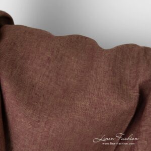 Linen fabric in greenish violet melange, 130 width