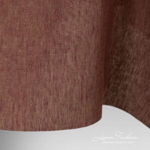 Linen fabric in greenish violet melange color