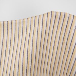 yellow blue striped fabric, width 130cm.
