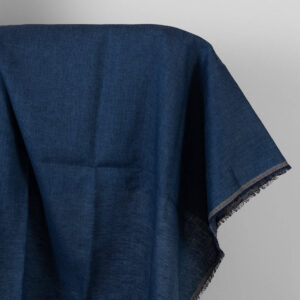 Linstoff i mørkeblå denimfarge