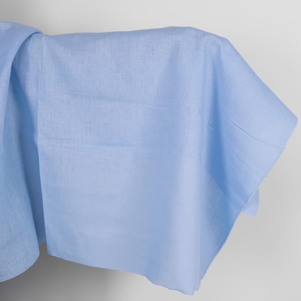 Light blue linen fabric
