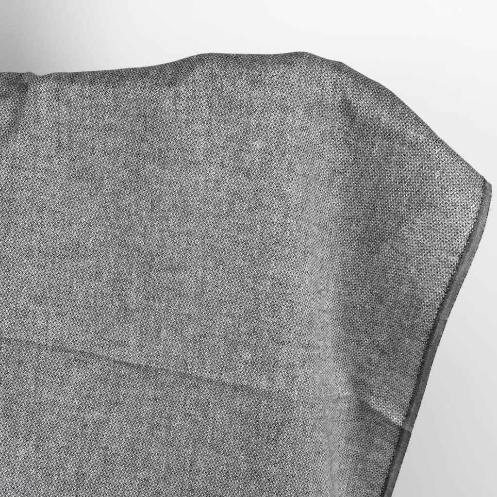 Linen fabric in diamond pattern black and white