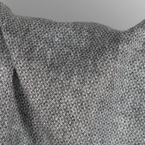 Linen fabric in diamond pattern black and white texture