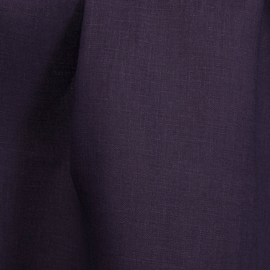 Linen fabric in eggplant color