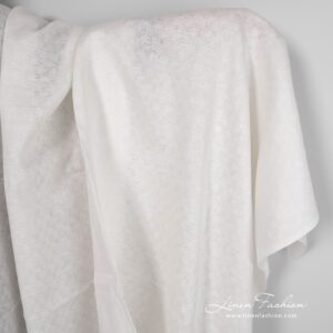 White linen fabric dobby