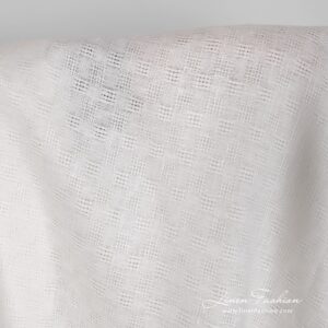 White linen fabric unwashed