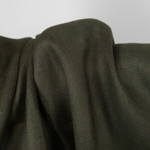 moss green linen fabric, width 150cm.