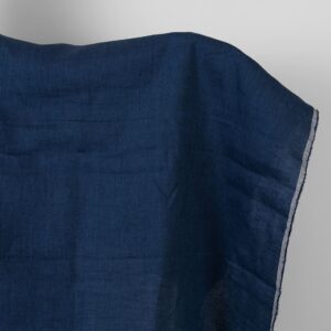 Mørk marineblått linstoff
