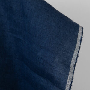 Mørk marineblått linstoff