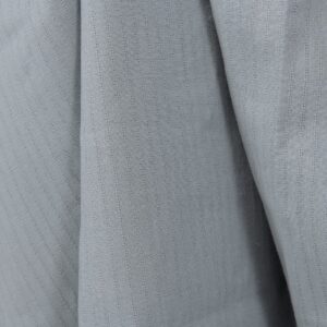 blue grey fabric with open stripes medium weight.