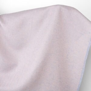 Lin-bomullsstoff lyserosa og lyseblå fiskebein