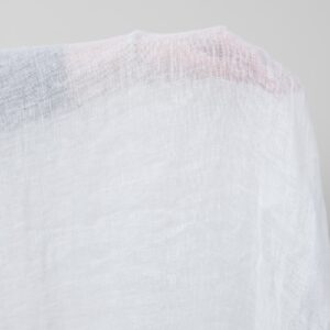 Bright white transparent linen fabric washed product photo