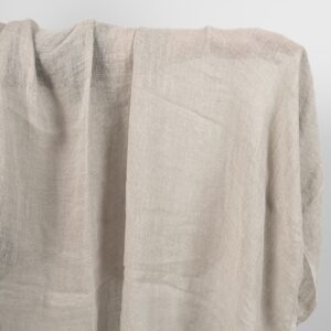 Naturgrått gjennomsiktig linstoff vasket 9 Natural linen washed gauze fabric