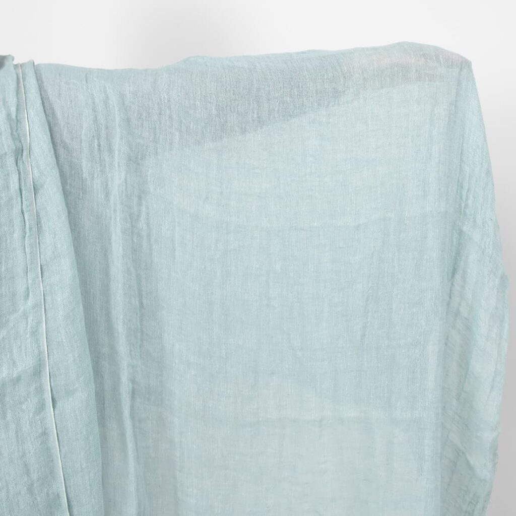 mint linen gauze fabric washed