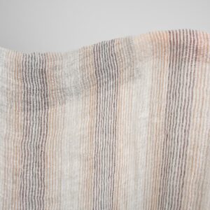 Vasket lin-gas stoff i brune striper 8 linen gauze fabric in brown stripes, transparent