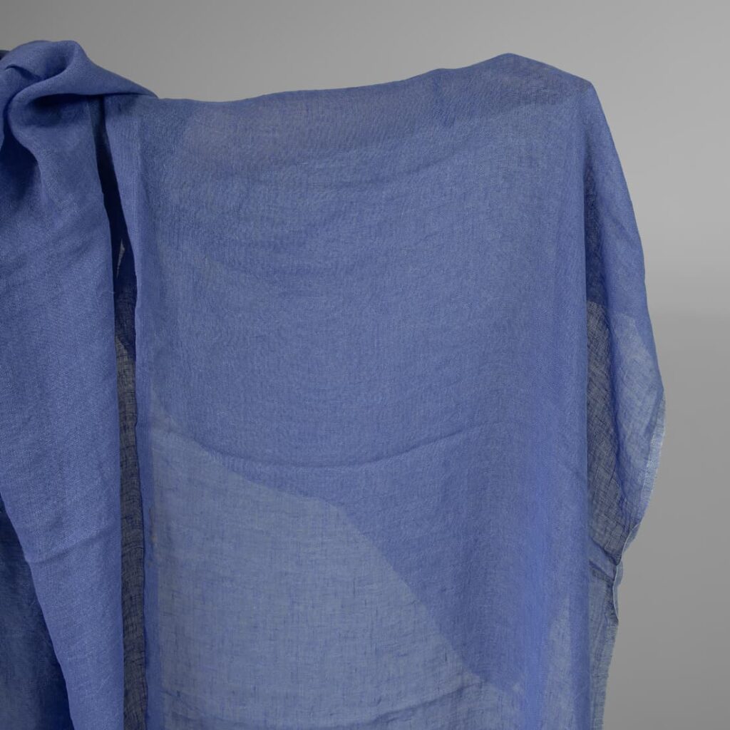 Transparent linen blue violet washed