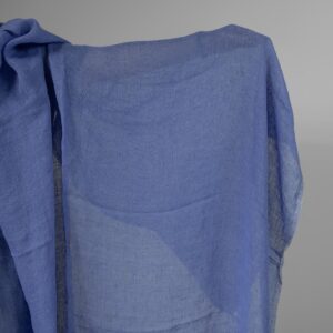 Transparent linen blue violet washed