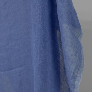 Transparent linen blue violet washed edge