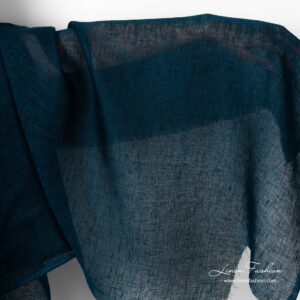 Gauze linen black blue fabric
