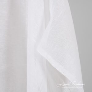 Optical white transparent linen fabric